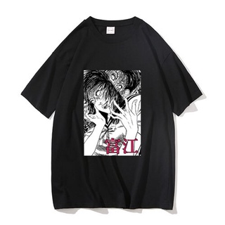 T-shirt  เสื้อยืด พิมพ์ลายการ์ตูนอนิเมะ Ito Junji T Manga Tomie Kawakami สําหรับผู้หญิงS-5XL