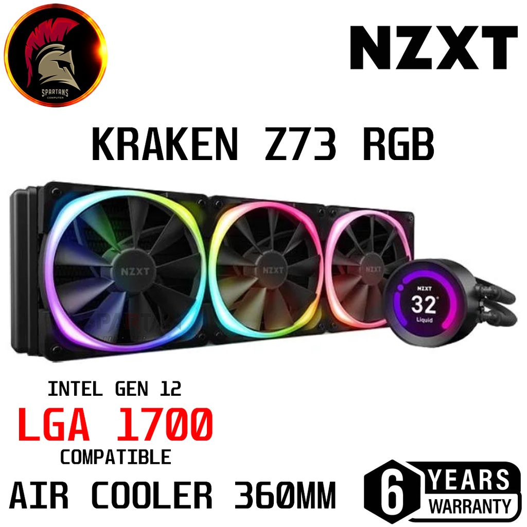 NZXT KRAKEN Z73 RGB Black 360mm AIO Liquid CPU Cooler LGA 1700 Shopee