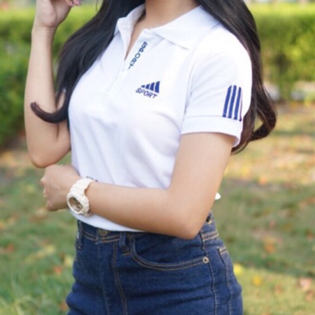 เสื้อโปโล หญิง ปัก SPROT ผ้านิ่ม ใส่สบาย ราคาถูก ทรงเข้ารูป
