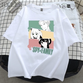 เสื้อยืดแขนสั้นลําลอง พิมพ์ลายอนิเมะ Spy×Family Anya สไตล์ฮาราจูกุ สําหรับผู้ชาย และผู้หญิง