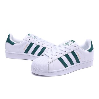 รองเท้าลำลอง Adidas Superstar II แท้ หุ้น  หมึกสีขาวเขียว 36-44