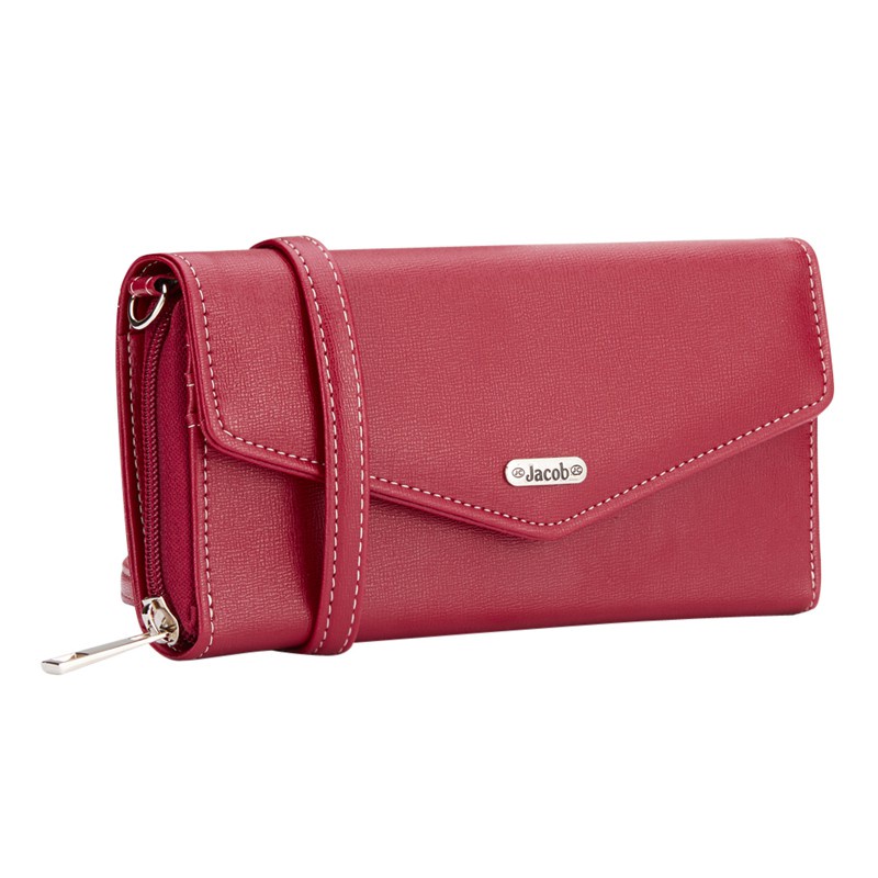 ▪♛Jacob International กระเป๋าสตางค์ผู้หญิง V32139 (แดง,เบจ)