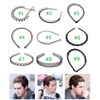 คาดผม ลวดสีดำ ผู้ชาย ผู้หญิง ทำจากลวด ทนทาน ที่คาดผม Hair band metal