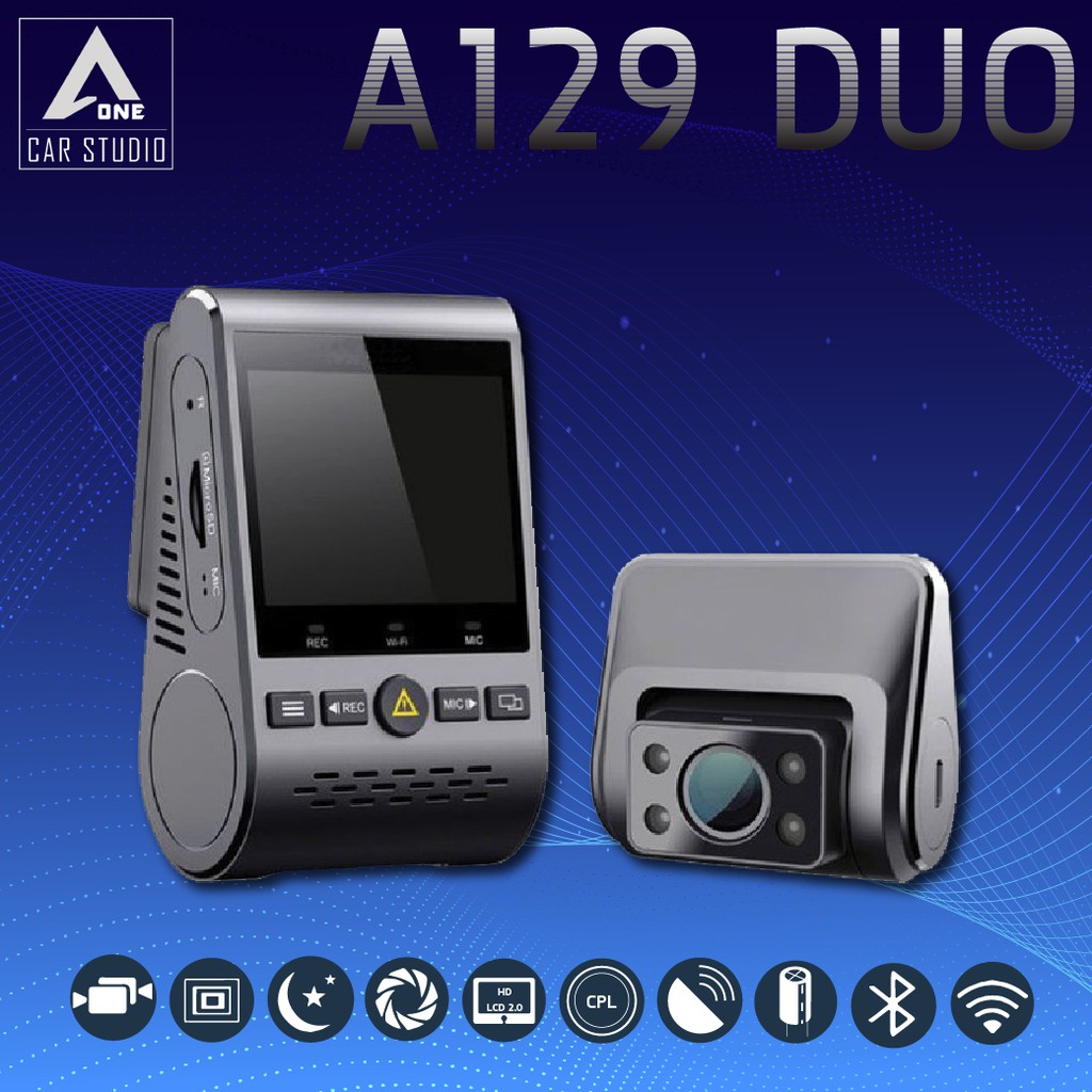 กล้องติดรถยนต์ VIOFO รุ่น A129 Duo กล้องหน้า-หล้ง Full HD + GPS + รองรับ WIFI Car Camera