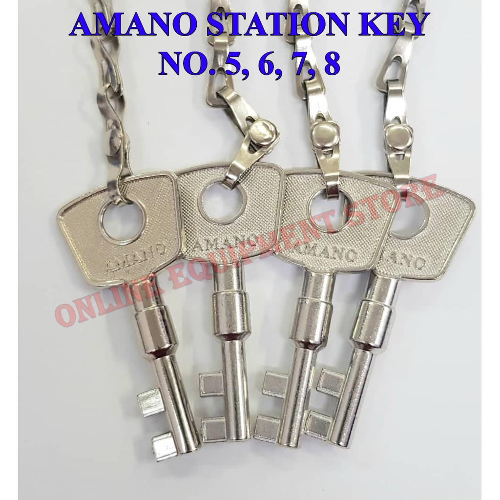 *RM72=4KEYS* KUNCI JAM AMANO STATION KEY NO.5,6,7,8