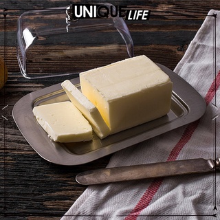 [Niuniu appliances] Stainless Steel Butter Dish Bread Dessert Cake Serving Tray Food Container