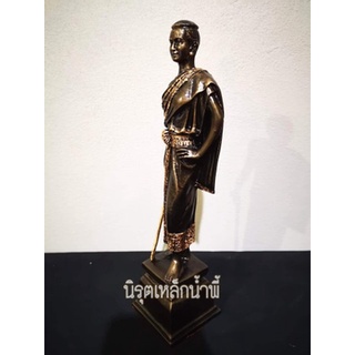 ท้าวสุรนารีมวลสารแร่เหล็กน้ำพี้ สูง 11.2 นิ้ว รับประกันของแท้