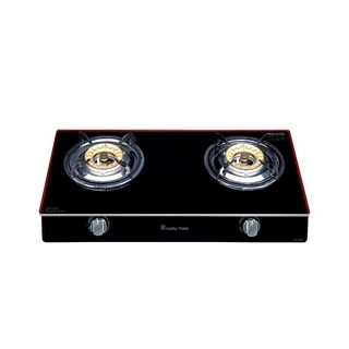 Lucky Flame เตาเเก๊สตั้งโต๊ะ 2 หัว รุ่น AG-102S หัวเตาทองเหลือง รับประกันวาล์วแก๊ส 5 ปี