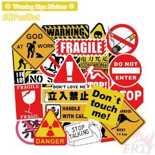 ❉ Warning Sign Series 01 สติ๊กเกอร์ ❉ 50Pcs/Set Warning Mark DIY Fashion Mixed Luggage Laptop Skateboard Doodle Decals สติ๊กเกอร์