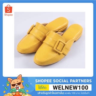 Sincera Brand (Premium Soft Shoes)รองเท้าเปิดส้น สูง 1 นิ้ว สีเหลืองขมิ้น Canary