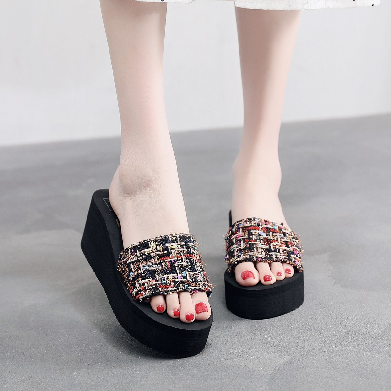 รองเท้าแตะส้นหนา สําหรับผู้หญิง - รูปที่ 5