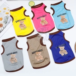 🇹🇭พร้อมส่ง🇹🇭 💟🐶🐱🇹🇭พร้อมส่ง🇹🇭 เสื้อกล้ามลายหมี Good Day น่ารักสดใสสุดๆ จ้า for สัตว์เลี้ยง เสื้อสุนัข หมา แมว