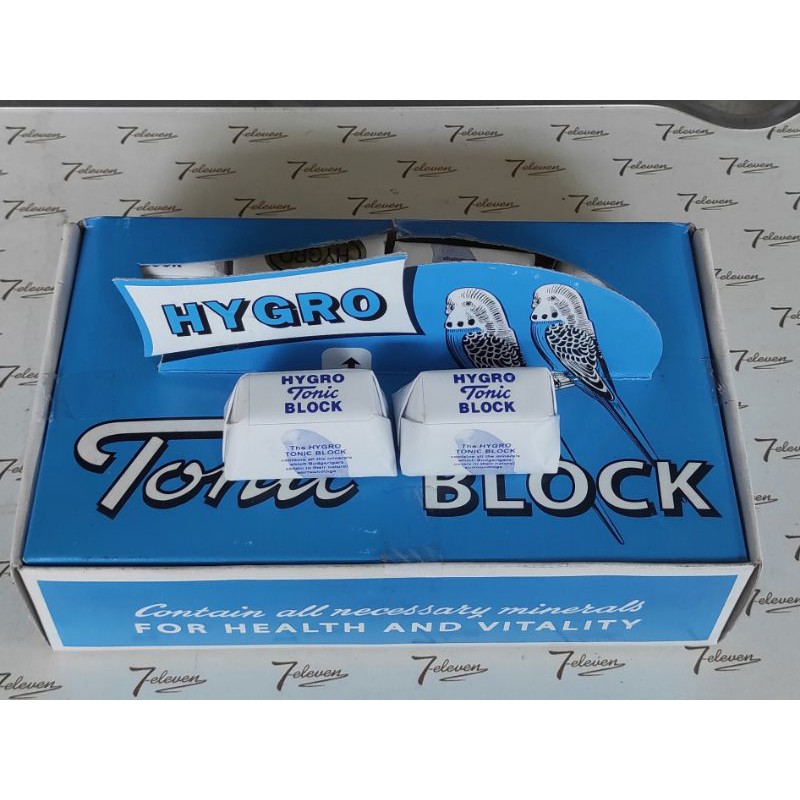 Hygro Tonic Block แคลเซียม 1 กล่อง (  40 ก้อน ) อาหารเสริม สำหรับนก และสัตว์ฟันแทะทุกชนิด