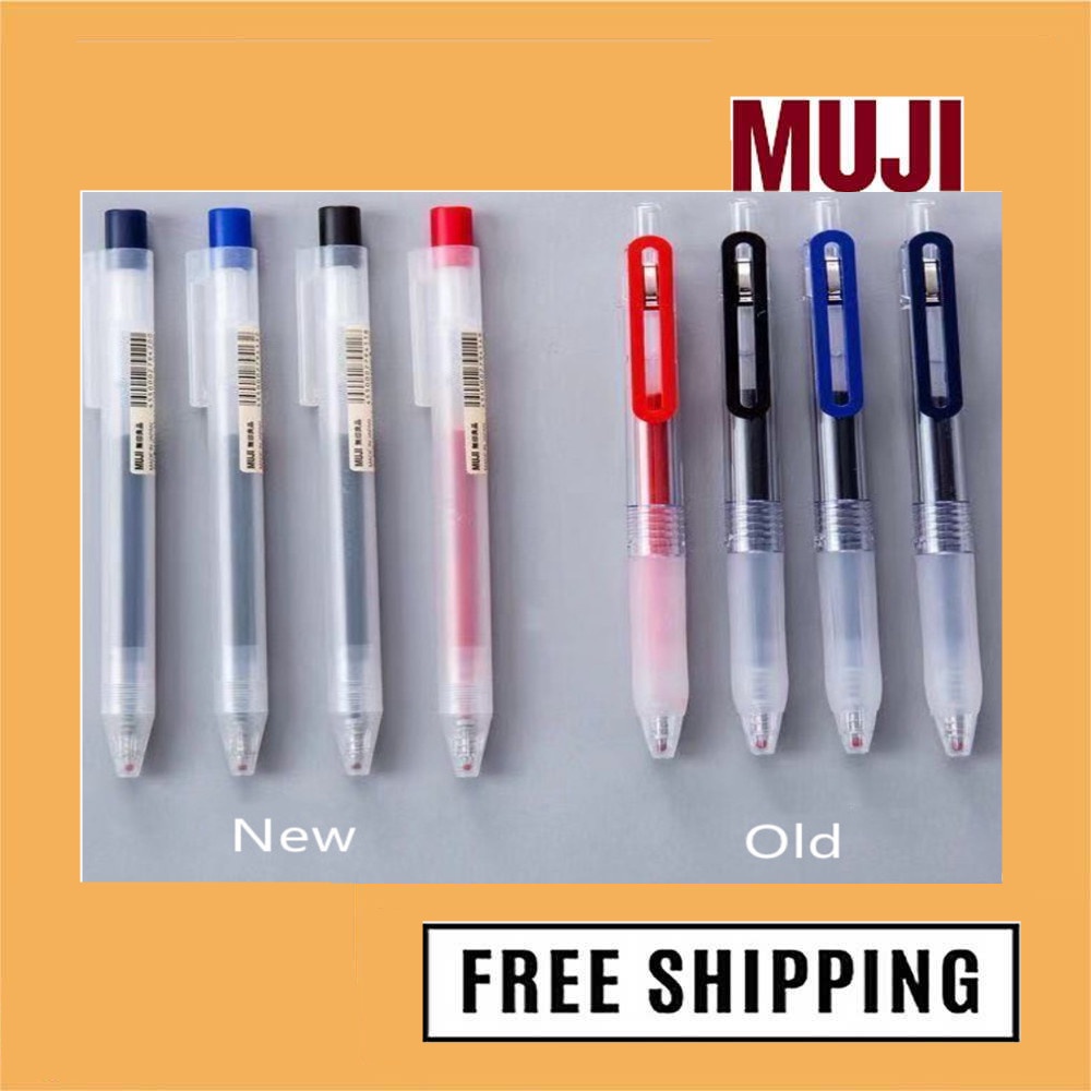 ปากกาเจล MUJl 0.5 มม. 0.38 มม. 4 ด้าม 10 ไส้ สไตล์ญี่ปุ่น สําหรับนักเรียน สํานักงาน