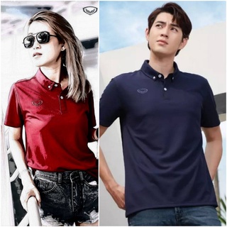 GRAND SPORT : เสื้อโปโลชาย สีล้วนทอลาย 12253  เสื้อคอปกชาย  เสื้อกีฬาชาย