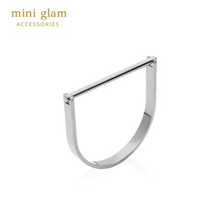 Miniglam D Metallic Bangle Bracelet (Silver) กำไลข้อมือเมทัลลิคสีเงิน