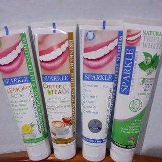 ยาสีฟัน Sparkle Triple white teeth Natural fresh gum care Lemon soda Q10 แคลเซียม วิตามิน มินต์ ฟันขาว บำรุงเหงือก Teeth