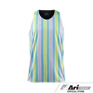 ARI UNISEX COLORPOP RUNNING TANK -  PURPLE/BLACK/MULTICOLOR เสื้อวิ่งแขนกุด อาริ คัลเลอร์ป๊อป สีม่วง