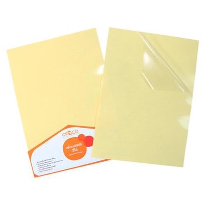 CROCO PVC STICKER SHEET โครโค่ กระดาษสติ๊กเกอร์ PVC ชนิดมัน สีขาว/ใส