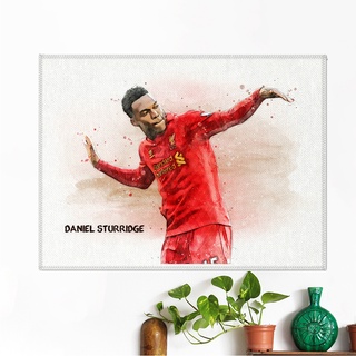 โปสเตอร์ ผ้าแคนวาส Daniel Sturridge Liverpool แดเนียล สเตอร์ริดจ์ ตำนาน นักเตะ ลิเวอร์พูล ภาพวาด ศิลปะ นักบอล นักฟุตบอล