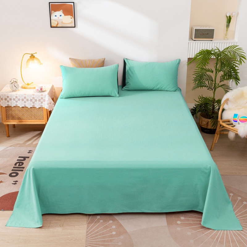 ผ้าปูที่นอนไม่รัดมุม สีล้วน Bed sheeet เฉพาะผ้าปู 1 ชิ้น