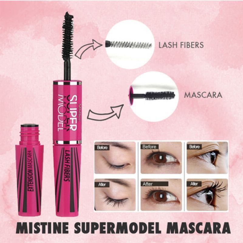 ￼*ของแท้/พร้อมส่ง* Mistine Super Model Miracle Lash mascara มิสทิน ซุปเปอร์ โมเดล มิราเคิล แลช มาสคาร่า ปีผลิตใหม่2022
