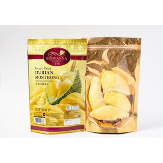 ศรีวรรณา ทุเรียนพรีเมี่ยมอบกรอบ 100 กรัม (sriwanna freeze durian 100 g.)