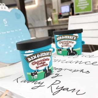 Ben &amp; Jerrys เคสหูฟังบลูทูธไร้สาย ซิลิโคนนิ่ม ลายไอศกรีม สําหรับ Apple Airpods Pro 2 Case 3 1