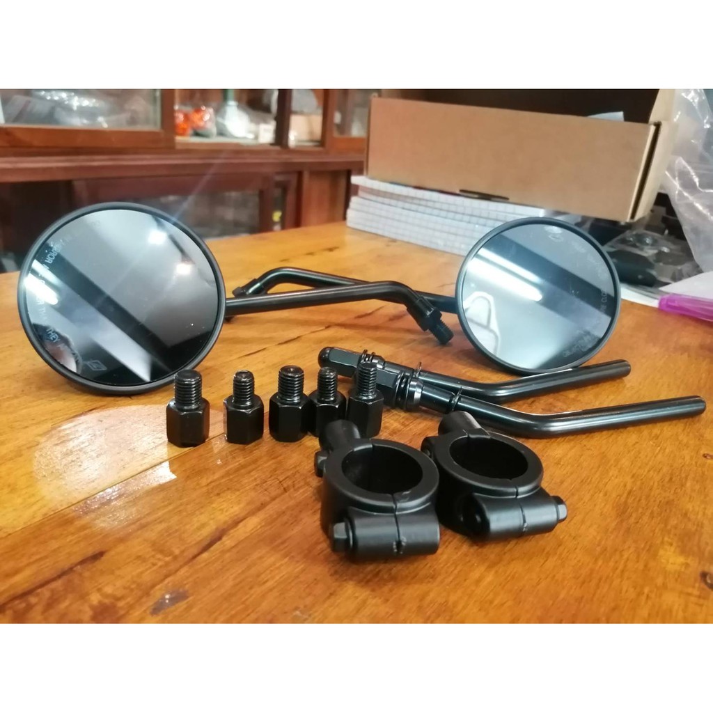 Mirrors & Accessories 1000 บาท กระจกกลมใต้แฮนด์ พร้อมขาจับ กระจกมองหลังมอเตอร์ไซต์ กระจกใส่รถวินเทจ กระจกกลมใต้แฮนด์ พร้อมขาจับ Motorcycles