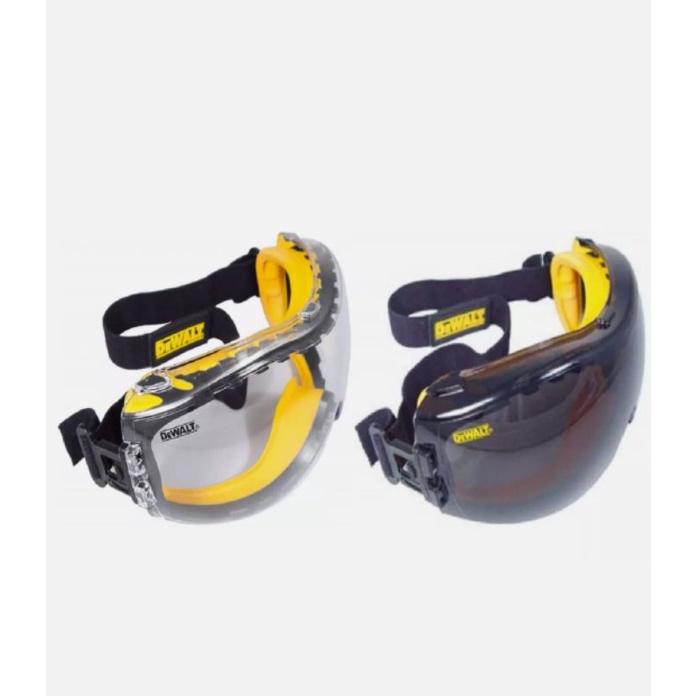Dewalt แว่นตา DPG82 คอนซีลเลอร์ Clear/Smoke Anti-Fog Dual Mold Safety Goggle แก้ว