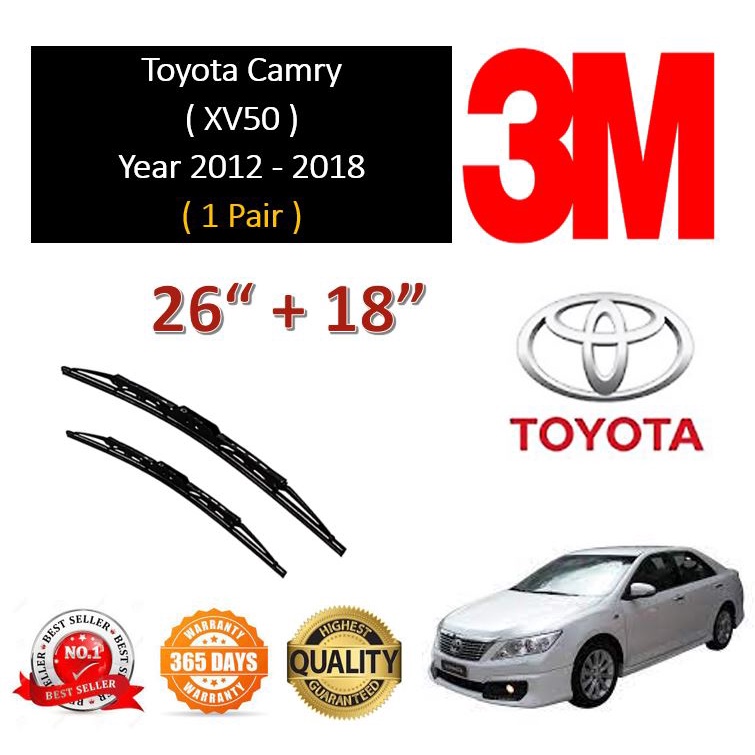 ใบปัดน้ําฝน 3ม มาตรฐาน - โตโยต้า คัมรี่ ( XV50 ) ปี 2012-2018 (26" + 18") บ๊อช ข้อได้เปรียบ