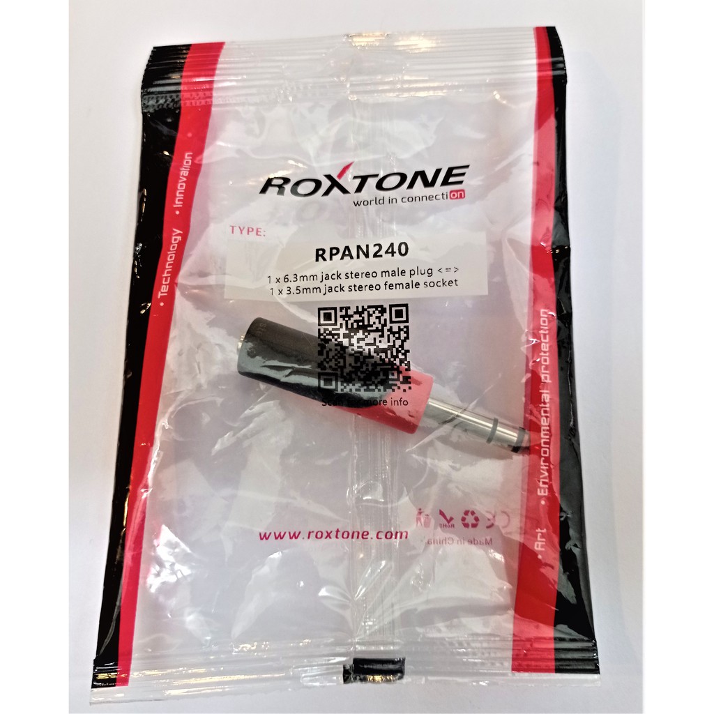 แจ็คเชื่อมต่อ ROXTONE RPAN240-3.5 MINI AUX สเตอริโอ FEMALE เป็น 6.3 ...
