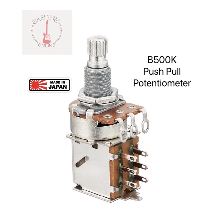 HOSCO GOTOH Push Pull Control Potentiometer B500K สําหรับ Humbucker Pickup 500K หม้อสําหรับกีตาร์ไฟฟ
