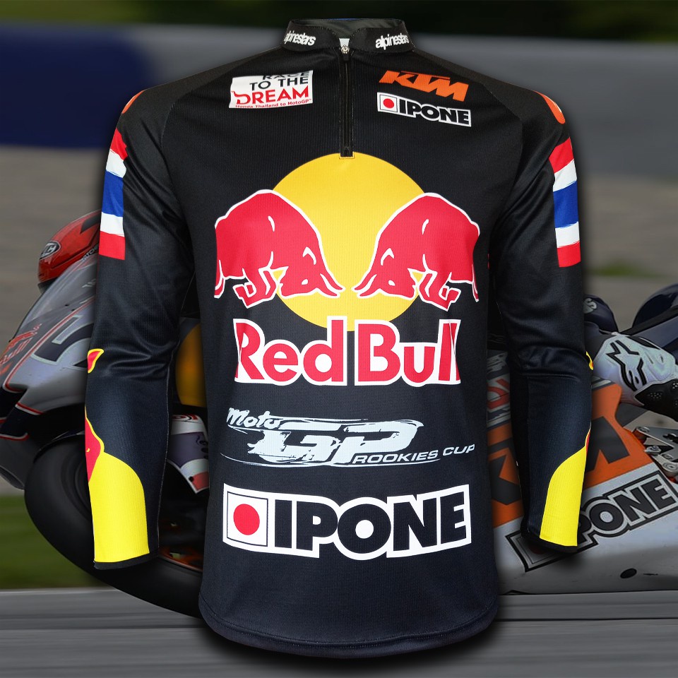 เสื้อแขนยาว โมโตจีพี MotoGP เสื้อทีม Red Bull Rookies Cup เสื้อบิ๊กไบค์โมโตจีพี #MG0035 รุ่น ก๊องส์ ธัชกร ไซส์ S-5XL