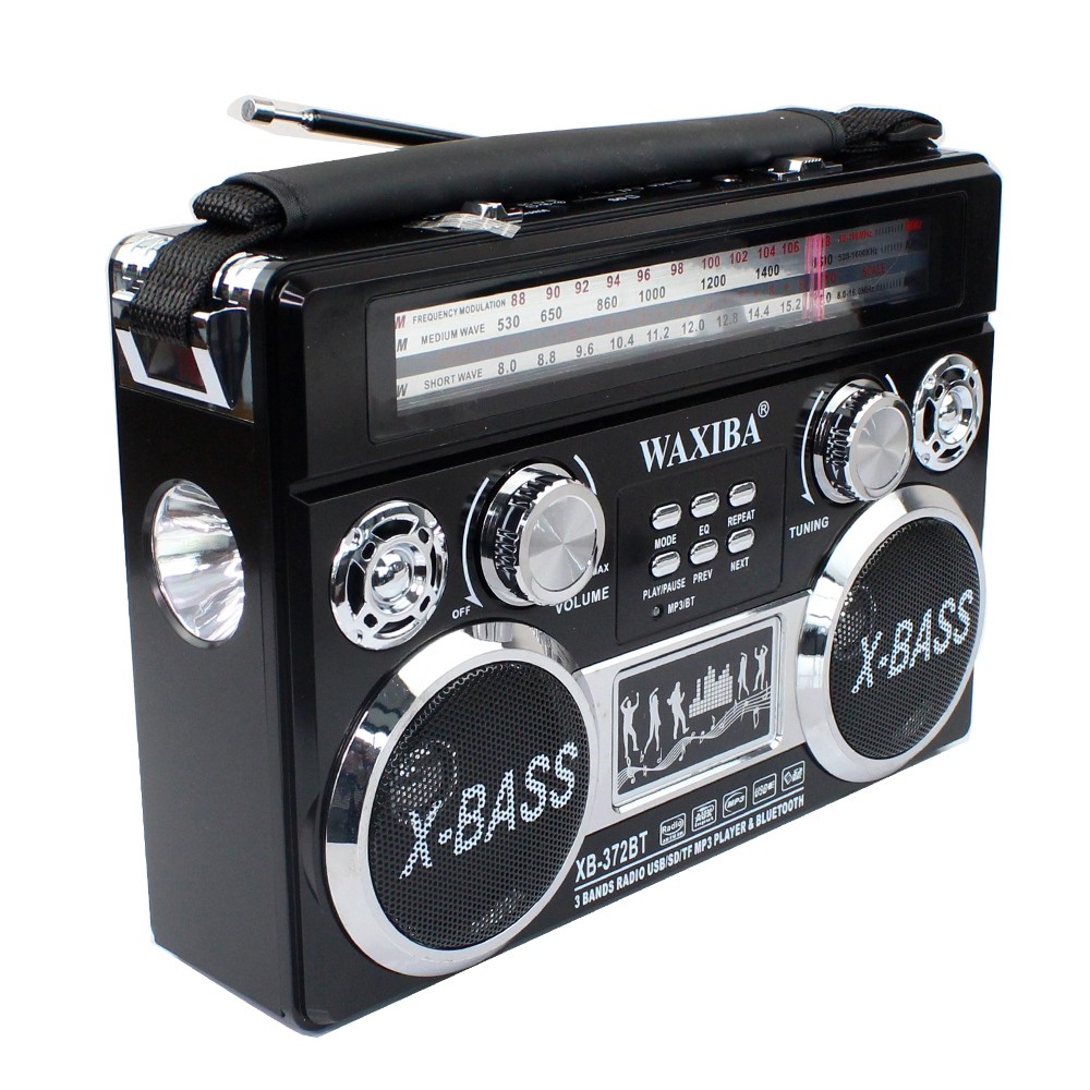 Telecorsa Radio Bluetooth Modern Design XB-372BT (Assorted Color) Model RADIO-FM-AM-WIRELEST-BLUETOOTH-XB-2066-BT-01C-K3