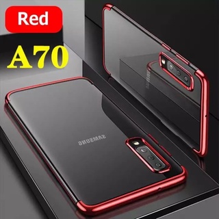 ( พร้อมส่ง ) Case Samsung Galaxy A70 เคสนิ่ม ซัมซุง ขอบสีหลังใส เคสกันกระแทก สวยและบาง เคสซีลีโคน SAMSUNG A70