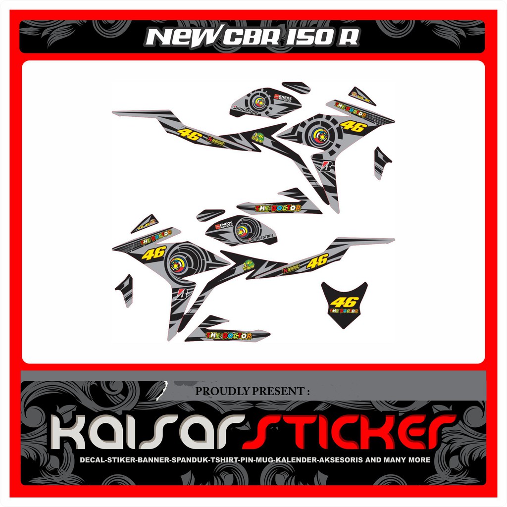 สติ๊กเกอร์มอเตอร์ไซค์ สติ๊กเกอร์ DECAL STICKER CBR 150R FACELIFT VR 46