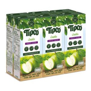 ทิปโก้ น้ำฝรั่ง100% ขนาด 200ml ยกแพ็ค 6กล่อง TIPCO GUAVA JUICE