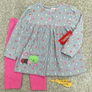 เสื้อกันหนาวผ้าสำลีขูดขน-พร้อมเลคกิ้งสีชมพู