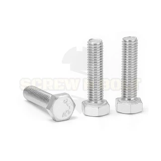 น็อต สกรู หัว 6 เหลี่ยม โบลท์ สแตนเลส 304 เกลียวมิล ตลอด หยาบ M5 / Hexagon Head Bolt Full Thread M5