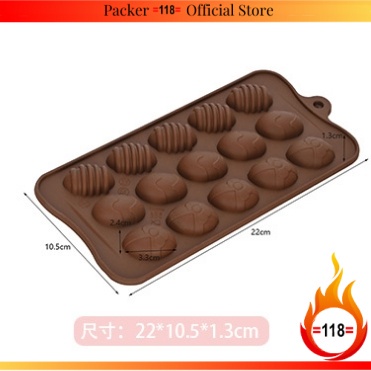 SK03 15Grid Egg Chocolate Silicon Mould Tray-ช็อกโกแลต