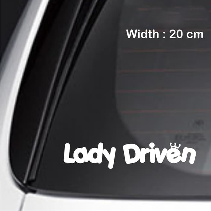 Lady Driven Text Car Sticker - สติ๊กเกอร์รูปลอกรถยนต์