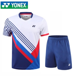 Yonex เสื้อผ้าแบดมินตัน แขนสั้น แบบแห้งเร็ว เหมาะกับฤดูร้อน สําหรับนักเรียน ผู้ชาย และผู้หญิง ฝึกตีปิงปอง