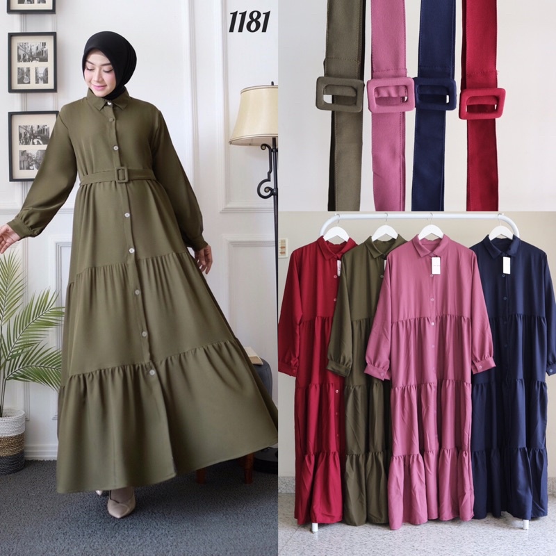 ขายส่ง Gamis ซ้อน 1181 Rp. 90,000 x 3 ชิ้น