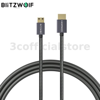 Blitzwolf® Bw-hdc4 4K 18Gbps สาย Mini HDMI เป็น HDMI พร้อมโอน PP ถัก แจ็กเก็ต ทองแดงกระป๋อง