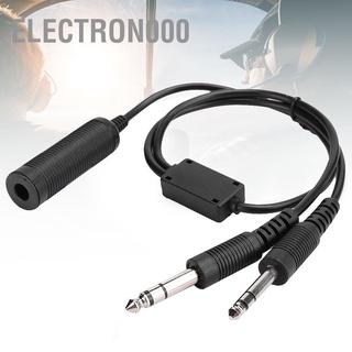 Electron000 Helicopter to General Aviation Headset Adapter Cable - David Clark AVCOMM  U 174