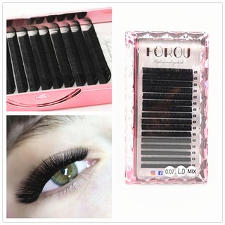 Lc/ld ขนตาปลอม 16 แถว L Cat Eye เพิ่มความยาวขนตา