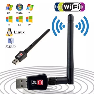 จัดส่งเร็วมาก📶ตัวรับ wifi USB WiFi ตัวรับสัญญาณไวไฟ Mini USB WiFi 300Mbps Wireless Adapter 802.11n/g/b