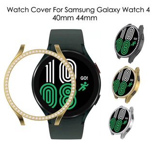 เคสนาฬิกาข้อมือ PC นิ่ม ป้องกัน ประดับเพชร สําหรับ Samsung Galaxy Watch 4 40 มม. 44 มม. Galaxy watch4 classic 42 มม. 46 มม.