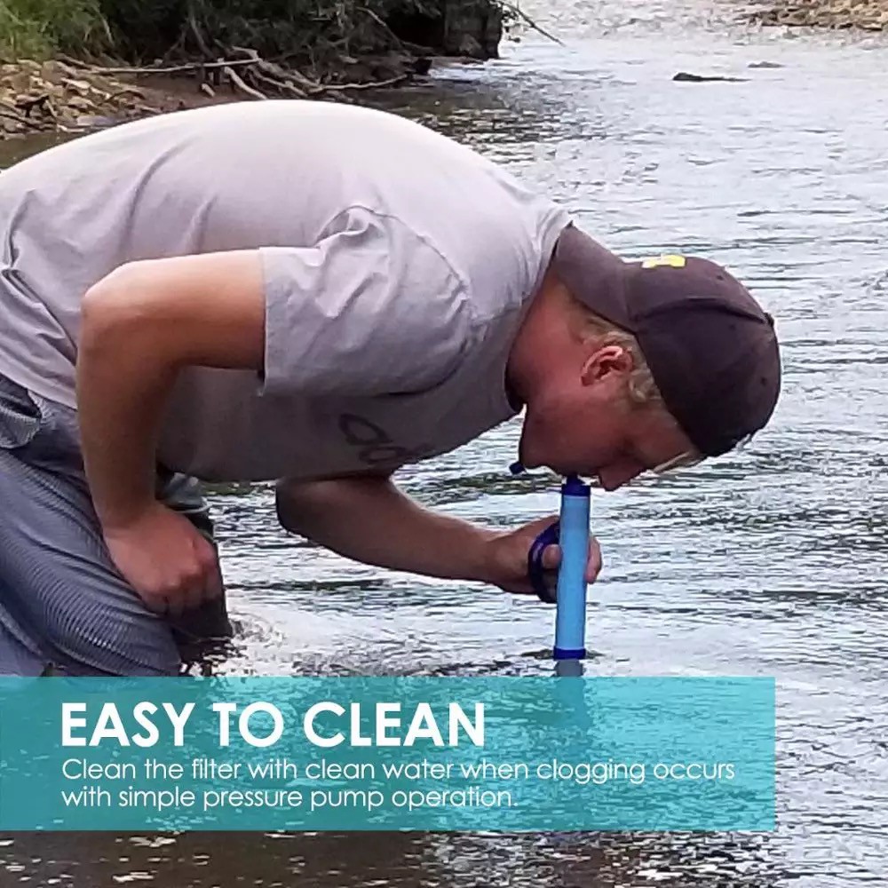 Outdoor ultrafiltration water purification straw life emergency water